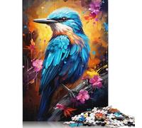 Puzzle rectangulaire en Carton 100% recyclé de qualité supérieure, Motif Oiseaux colorés, idéal comme Cadeau de Noël pour garçon ou Fille, 1 000 pièces (38 x 26 cm)