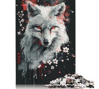 Puzzle rectangulaire en Carton 100% recyclé Dieu des Renards, idéal comme Cadeau de Noël pour Adultes, 1 000 pièces (38 x 26 cm)