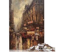 Puzzle rectangulaire en Carton 100% recyclé représentant Les Monuments emblématiques de Londres, idéal pour Les Adultes et Les Enfants, idéal comme Cadeau de Noël, 1 000 pièces (38 x 26 cm).