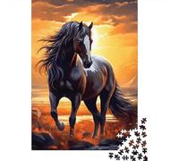 Puzzle rectangulaire en Carton 100% recyclé représentant Un Cheval, idéal comme Cadeau de Noël pour Adultes, 1 000 pièces (75 x 50 cm)
