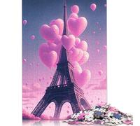 Puzzle rectangulaire en Carton 100% recyclé représentant Une Peinture à l'huile de Paris, idéal pour Les Adultes et Les Enfants, idéal comme Cadeau de Noël, 1 000 pièces (38 x 26 cm).