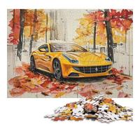 Puzzle rectangulaire en Carton 100% recyclé représentant Une Voiture de Sport, idéal comme Cadeau pour la fête des Enfants et des Adultes, 70 x 50 cm, 1 000 pièces