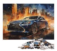 Puzzle rectangulaire en Carton 100% recyclé représentant Une Voiture de Sport, idéal comme Cadeau pour la fête des Enfants et des Adultes, 70 x 50 cm, 1 000 pièces