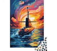 Puzzle rectangulaire en Carton coloré représentant Un Porte-Avions, idéal pour Les Cadeaux de Noël des Enfants et des Adultes, 1 000 pièces (75 x 50 cm)