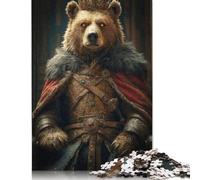 Puzzle rectangulaire en Carton représentant l'ours monarque de la Nature, idéal pour Les Enfants et Les Adultes, idéal comme Cadeau de Noël, 1 000 pièces (75 x 50 cm)