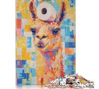 Puzzle rectangulaire en Carton représentant Un Lama avec du Papier Toilette, idéal pour Les Enfants et Les Adultes, idéal comme Cadeau de Noël, 1 000 pièces (38 x 26 cm).