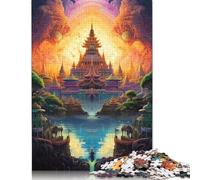 Puzzle rectangulaire en Papier à emboîtement précis, Grand Palais de Thaïlande, 18 pièces, pour Adultes et Enfants, Cadeau Unique, 1 000 pièces (75 x 50 cm)