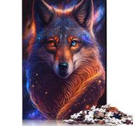 Puzzle rectangulaire en Papier à emboîter précis, Galaxie, nébuleuse, Renard, pour Adultes et Enfants, Cadeau Unique, 1 000 pièces (75 x 50 cm)