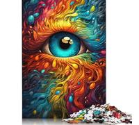 Puzzle rectangulaire en Papier avec Peinture colorée pour Enfants, idéal comme Cadeau de Noël, 1 000 pièces (38 x 26 cm)