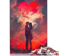 Puzzle rectangulaire en Papier coloré avec Nuages d'amour, idéal pour Les familles, idéal comme Cadeau de Noël pour garçon ou Fille, 1 000 pièces (75 x 50 cm)