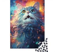 Puzzle rectangulaire en Papier coloré et Mignon, Motif Chaton, idéal pour la détente, idéal pour la fête des pères, 1 000 pièces (75 x 50 cm)
