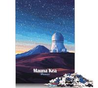 Puzzle rectangulaire en Papier pour Enfants et Adultes à partir de 12 Ans, Observatoire du Mauna Kea, 1 000 pièces (75 x 50 cm), Cadeau d'anniversaire