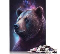 Puzzle rectangulaire en Papier représentant des Animaux de la Galaxie et des Ours Bruns, idéal pour Les familles, idéal comme Cadeau d'halloween pour garçons ou Filles, 1 000 pièces (75 x 50 cm)