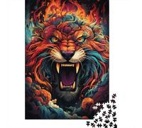 Puzzle rectangulaire en Papier représentant des Animaux psychédéliques colorés, idéal pour Les Adultes et Les Adolescents, idéal comme Cadeau de Noël, 1 000 pièces (38 x 26 cm)