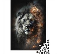 Puzzle rectangulaire en Papier représentant des Lions colorés pour Adultes et Adolescents, idéal comme Cadeau de Noël, 1 000 pièces (38 x 26 cm)