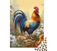 Puzzle rectangulaire en Papier représentant Un Coq de volaille, idéal pour Les familles, idéal comme Cadeau de Noël pour garçon ou Fille, 1 000 pièces (75 x 50 cm)
