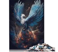 Puzzle rectangulaire en Papier représentant Un Oiseau phénix Mystique, idéal comme Cadeau d'anniversaire pour garçon ou Fille, 1 000 pièces (75 x 50 cm)