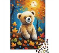 Puzzle rectangulaire en Papier représentant Un Ours en Peluche, idéal pour Les familles, idéal comme Cadeau de Noël pour garçon ou Fille, 1 000 pièces (75 x 50 cm)