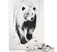 Puzzle rectangulaire en Papier représentant Un Ours Polaire, idéal comme Cadeau d'anniversaire pour garçon ou Fille, 1 000 pièces (75 x 50 cm)