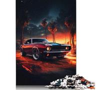 Puzzle rectangulaire en Papier représentant Un Paysage de rêve représentant Une Voiture Rapide, idéal pour Les Adultes et Les Adolescents, idéal comme Cadeau de Noël, 1 000 pièces (75 x 50 cm)