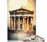 Puzzle rectangulaire Parthénon Nashville, 100% Papier recyclé, de qualité supérieure, pour garçon ou Fille, Cadeau de Noël, 1 000 pièces (75 x 50 cm)