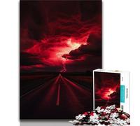 Puzzle Red Lightning 1000 pièces pour Adultes et Adolescents, Jouet éducatif et décompressant, Cadeau du Père Noël Secret (50x75cm)