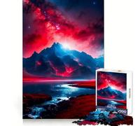 Puzzle Red Mountain 1000 pièces pour Adolescents, Jeu de logique et de réflexion, Divertissement Relaxant, découpe précise, (38x52cm)