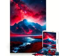Puzzle Red Mountain 1000 pièces pour Adolescents, Jouet Mental Anti-Stress, découpe de qualité supérieure, Cadeau Exquis (50x75cm)