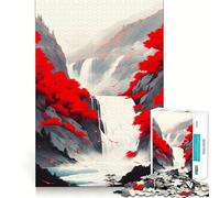 Puzzle Red Mountain 1000 pièces pour Adultes Stimule la mémoire Paisible et Amusant Découpe de qualité supérieure Cadeau mémorable (38x52cm)