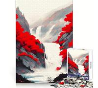 Puzzle Red Mountain 1000 pièces pour Adultes Stimule la mémoire Paisible et Amusant Découpe de qualité supérieure Cadeau mémorable (38x52cm)