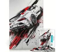 Puzzle Red Samurai Supra Hard pour Adultes, 1000 pièces, Jeu intellectuel, détente, découpe de qualité, Cadeau Exquis (38x26cm)