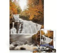Puzzle Reekie Linn Waterfall 1000 pièces pour Adultes Stimule la mémoire Jeu de société Bords Nets Cadeau élégant (38x52cm)