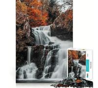 Puzzle Reekie Linn Waterfall pour Adolescents, 1000 pièces, défi intellectuel, Jeu Relaxant et Amusant, découpe précise, Cadeau Festif (50x75cm)