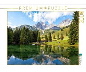Puzzle · Reflet de la mitre épiscopale dans l'Almsee, près de Filzmoos | 2000 pièces · Format assemblé 90 × 67 cm · CALVENDO Puzzle