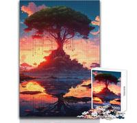 Puzzle Reflets à l'aube 1000 pièces pour Adolescents:Jeu ludique et éducatif, Cadeau Unique pour Les fêtes joyeuses Dimensions:38x52cm