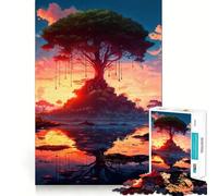 Puzzle Reflets à l'aube 1000 pièces pour Adultes, Jeu intellectuel, Divertissement apaisant, découpe précise, Cadeau de Noël (38x26cm)