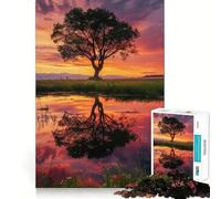 Puzzle Reflets du Coucher de Soleil pour Adolescents, 1000 pièces, pour améliorer la mémoire, Loisirs à la Maison, Bords précis, Cadeau Exquis 50x75cm