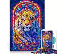 Puzzle Regal Tiger 1000 pièces pour Adolescents Améliore la mémoire Détente et Plaisir Bords précis Cadeau élégant (38x26cm)