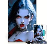 Puzzle Reine Vampire 1000 pièces Jeu Amusant Technologie de découpe Laser avancée Jouet d'intérieur pour Les fêtes (50x75cm)