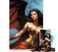Puzzle Reine Vampire 1000 pièces pour Adultes Jeu de mémoire Amusant Assemblage sûr et Solide Activité familiale du Soir (38x26cm)