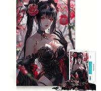 Puzzle Reine Vampire aux Yeux Rouges 1000 Pièces pour Adolescents Stimule la Mémoire Loisirs Faciles Bords Nets Surprise de Noël (38x52cm)