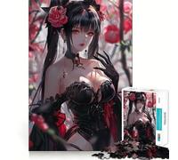Puzzle Reine Vampire aux Yeux Rouges 1000 Pièces pour Adultes Jeu Intellectuel Découpe Précise Cadeau de Noël (38x26cm)