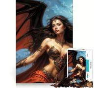 Puzzle Reine Vampire pour Adolescents 1000 pièces Jeu Stimulant l'esprit Assemblage sûr et Solide Activité de Partage en Famille (50x75cm)