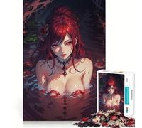 Puzzle Reine Vampire Rouge pour Adolescents, 1000 pièces, défi intellectuel, Jeu Relaxant et Amusant, découpe précise, Cadeau Festif (50x75cm)