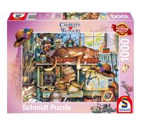 Puzzle remington le chat jardinier 1000 pcs rose TU