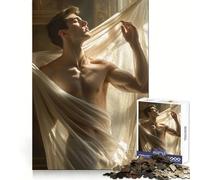 Puzzle Renaissance Adonis Lumière et Ombre 1000 pièces pour Adolescents Jeu intellectuel et de détente mentale Découpe de qualité Cadeau de Noël (38x52cm)