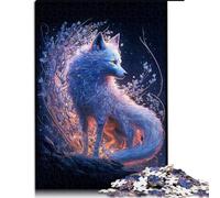 Puzzle Renard Arctique 1000 Pièces pour Adultes et Enfants à Partir de 12 Ans - Jeu Stimulant en Bois 50 x 75 cm