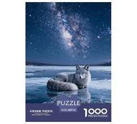 Puzzle Renard Arctique 1000 Pièces pour Adultes Et Enfants, Défiant Et Stimulant, Puzzles Galaxie Étoilée, Home Decor, Cadeau Anniversaire 52x38cm/1000pcs