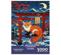 Puzzle Renard avec 1000 Pièces pour Adultes,Paysage d'ondes océaniques Un Jeu De Dexérité Très Difficile Puzzle D'intelligence l'art De La Décoration Moderne 38x26cm/1000pcs