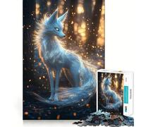 Puzzle Renard Blanc Mystique pour Adultes 1000 Pièces Jeu Intellectuel Apaisant Décoration Murale de Qualité (50x75cm)